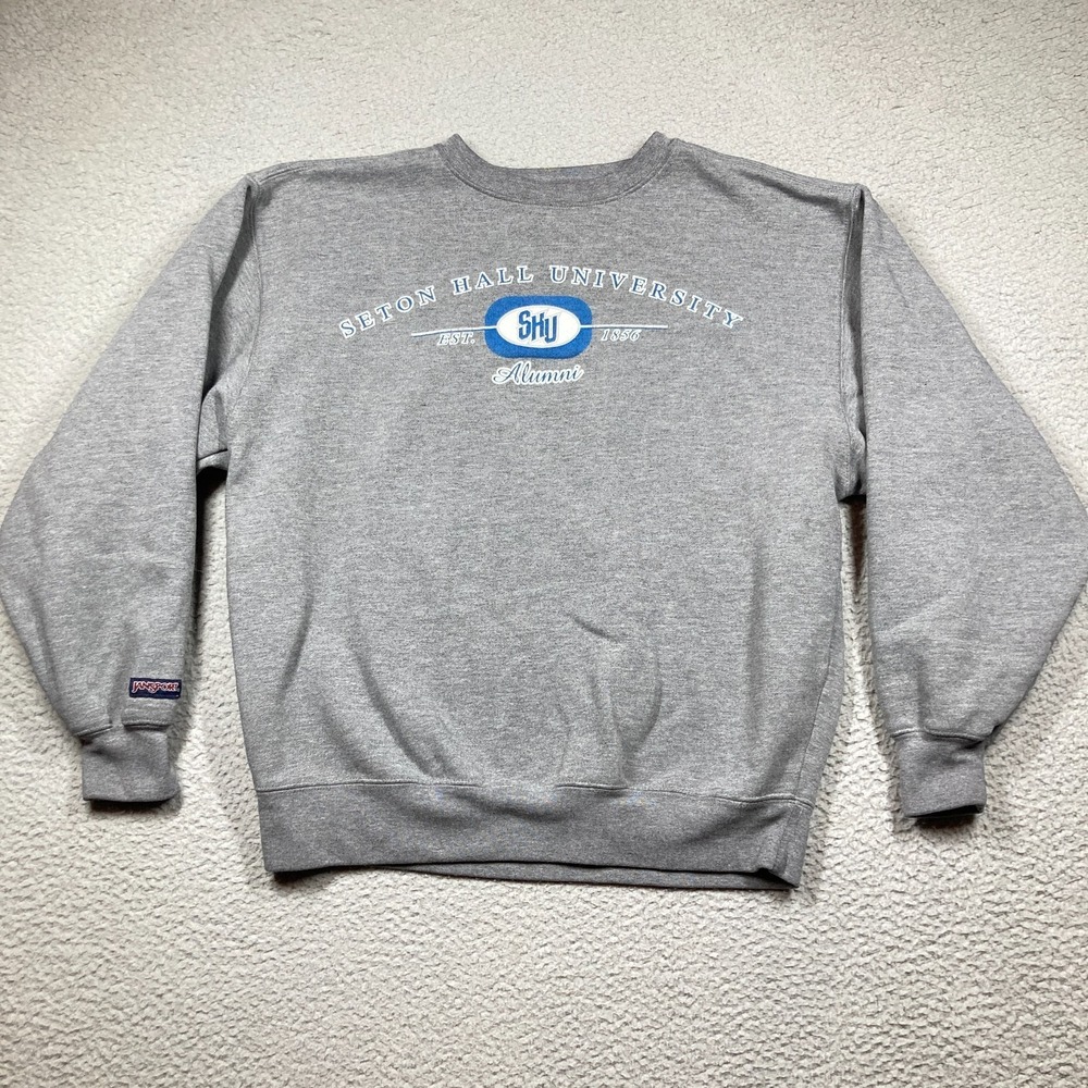 Seton Hall University Pirates Alumni Sweatshirt Adult Medium Gray Jansport